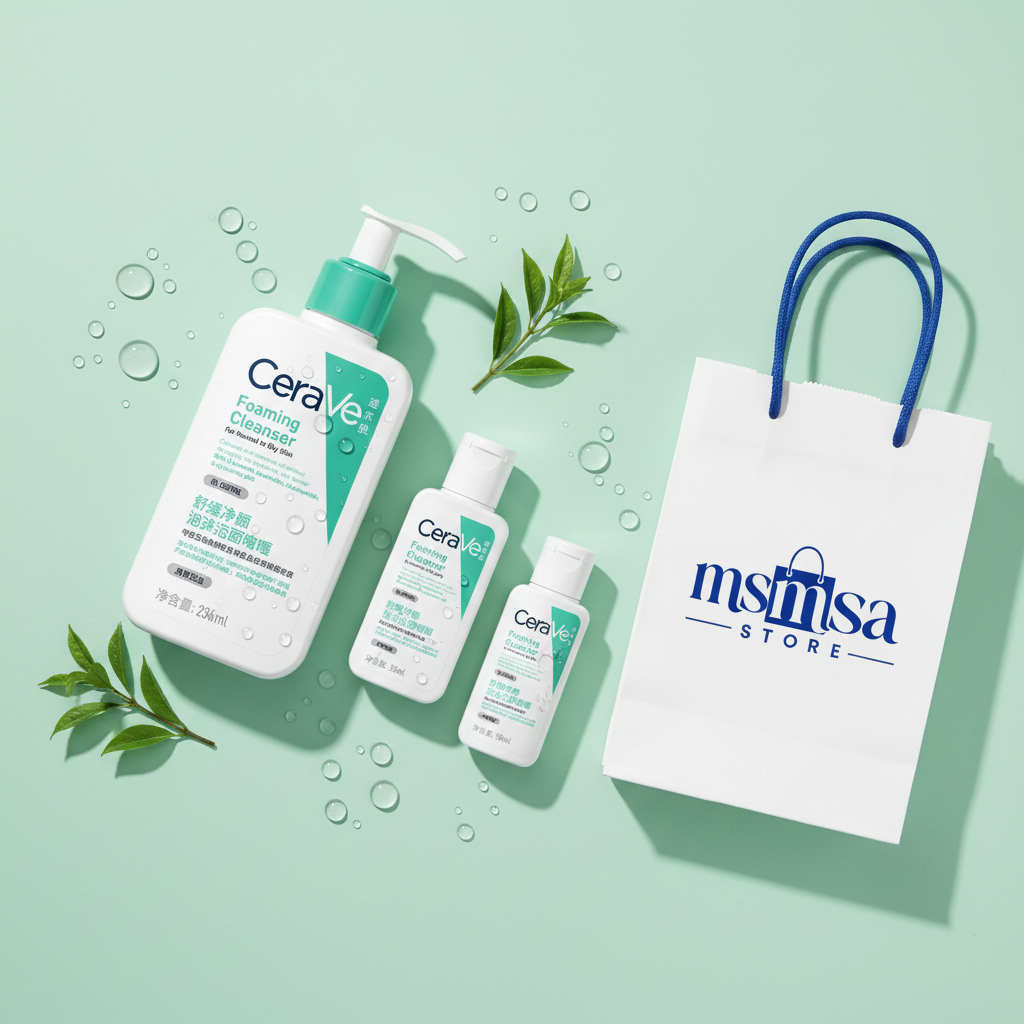 CeraVe Foaming Cleanser Flat Lay